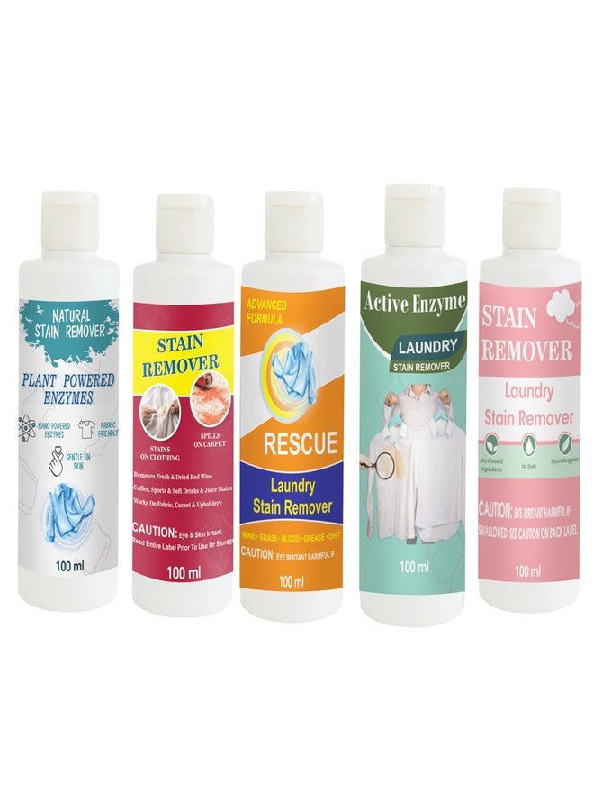 TOOVUS Stain Remover Combo Pack of Shirt, Red, Orange, Pista and Pink Stain Remover | Multi-Surface Cleaning Solution for Clothes, Fabrics, Upholstery (100 g Each) - Image 1